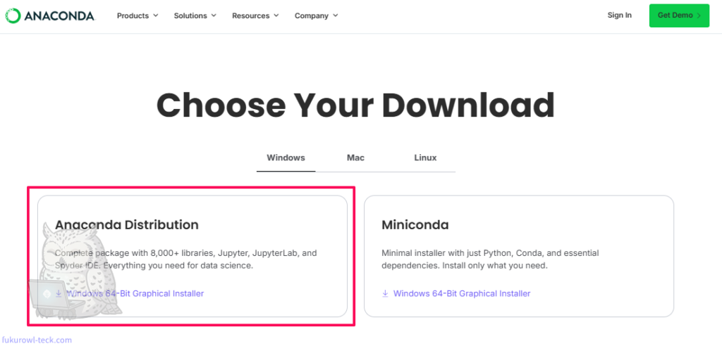 Anaconda Choose Your Download